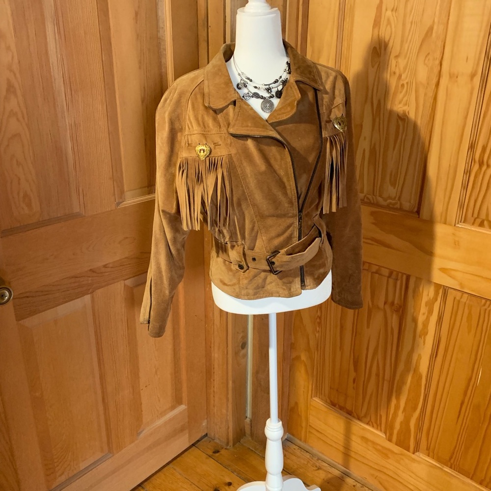 Paris Vintage suede fringed jacket
